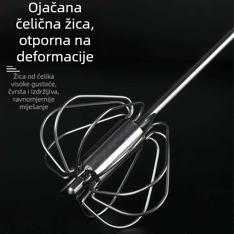 Ručna miješalica od nehrđajućeg čelika za jaja za pečenje – miješalica za jaja i kremu