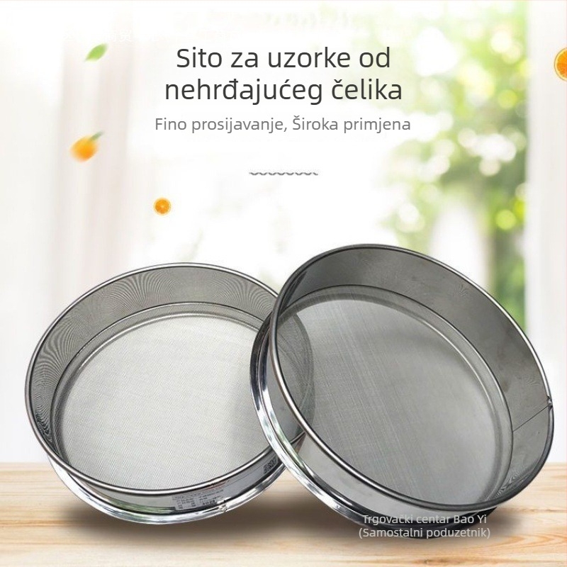 Nehrđavo čelično sito s finom mrežom – za brašno, rižu i sezam – kućno sito