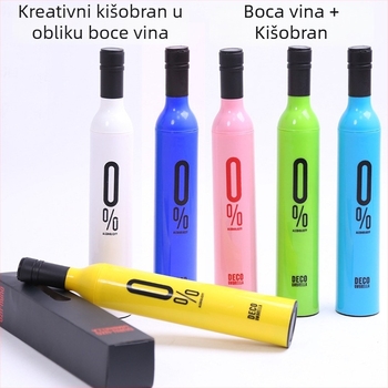 Kreativni i stilizirani butik kišobran za bocu vina s otiskom logotipa, sklopivi kišobran za vanjsku upotrebu