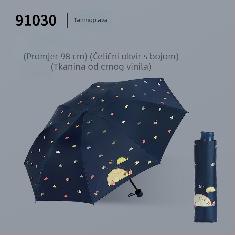Fabricki prilagođeni kišobran s motivom kita za korporativnu promociju