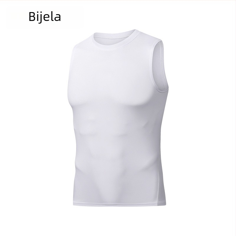 Muški bezruk sportski top, jednobojne boje, brzo upija vlagu, za trčanje, trening i košarku