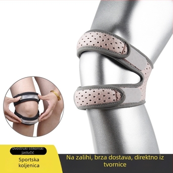 Silikonski koljeni pojas s nadkoljenicom, prozračan, ublažava udarce, za žene, trčanje i fitness, dvostruka zaštita patele