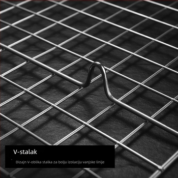 Nehrđajući čelična vanjska mreža za roštilj, mreža za meso i ribu, stalak za hlađenje kruha i keksa, grijač čaja