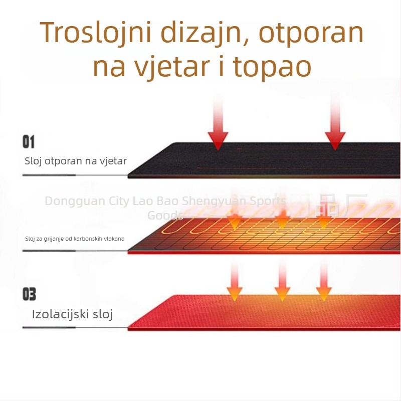 USB grijani prsluk s podesivim strukom, za jesen i zimu, konstantna temperatura, unisex