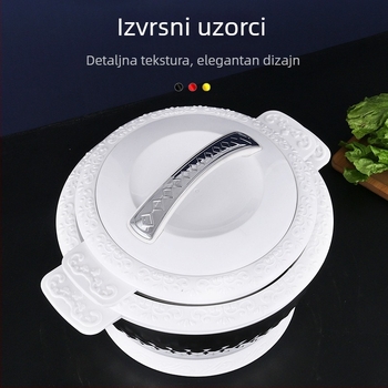 Set posuda od nehrđajućeg čelika s izolacijom, 3 dijela, s poklopcima koji brtve, 201 nehrđajući čelik