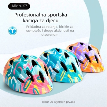 Megao K7 Dječja kaciga za vožnju biciklom, rolanje i balansiranje, podesiva zaštita glave