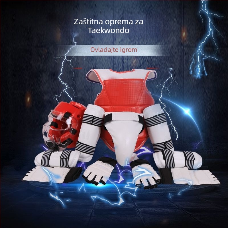 Taekwondo komplet zaštitne opreme za djecu i odrasle — trening oprema s zaštitnom kacigom