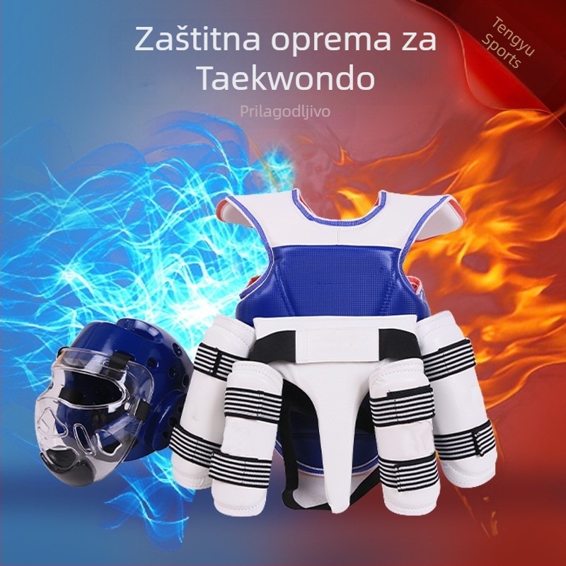 Taekwondo komplet zaštitne opreme za djecu i odrasle — trening oprema s zaštitnom kacigom