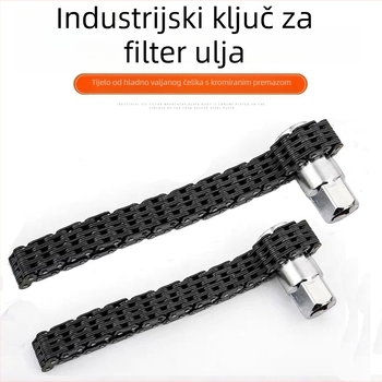 Ključ za uljni filter s dvostrukim lancem, tip kućišta, prilagodljiv 44-52 mm, za održavanje automobila