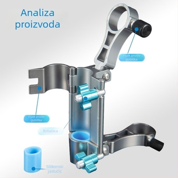 Integrirani sklopivi stalak za kišobran za ribarsku kolica i stolicu, aluminijska legura, konektor držača kišobrana za kolicu, ribolovački pribor