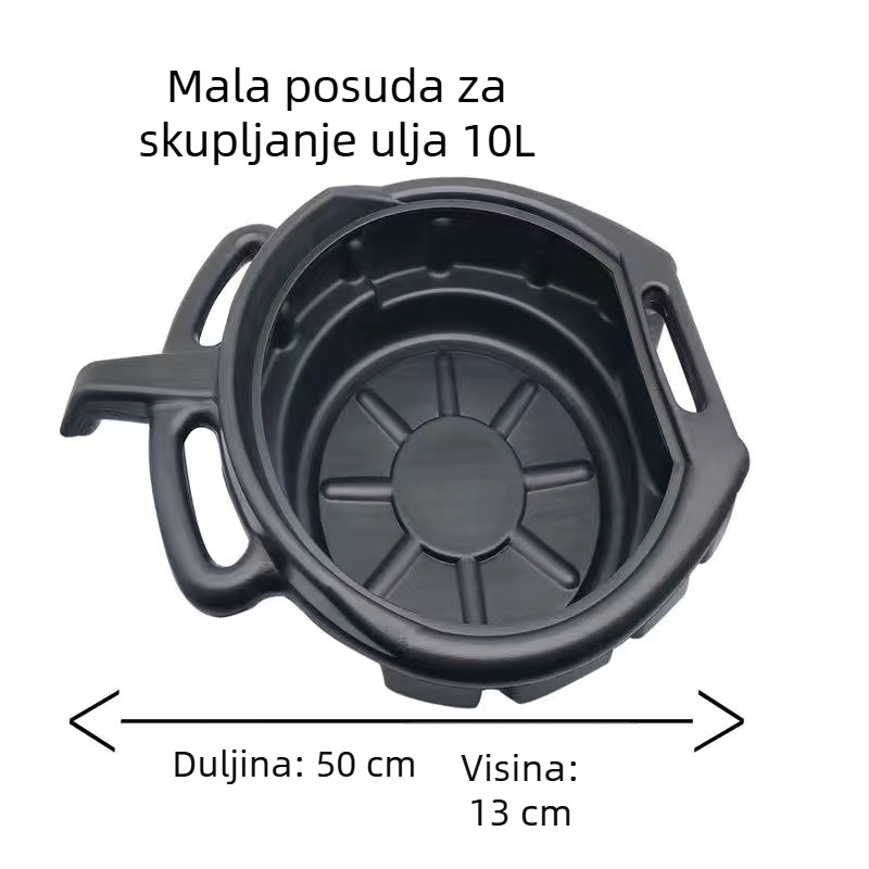 Čvrsta plastična posuda za ulje za alate, posuda za čišćenje dijelova, posuda za otpadno ulje, 10L/15L, auto popravak