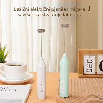 Rufide električni pjenjač za mlijeko, ručni punjivi mikser za kavu i jaja, 3 brzine