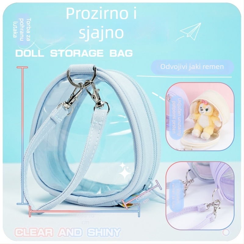 Prozirna kutija za izlaganje 10 cm plišane lutke, zaštita od prašine i UV zračenja