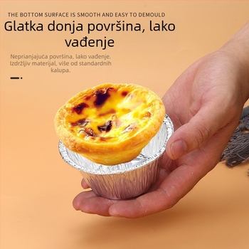 Okrugla nepremaziva kalupa za pečenje od aluminijske folije za tartu s jajima, uz folijsko čašice