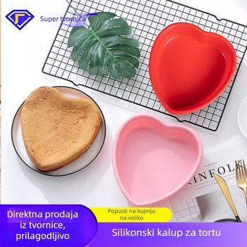 Silikonski kalup za pečenje u obliku srca, DIY, za složene torte i mousse