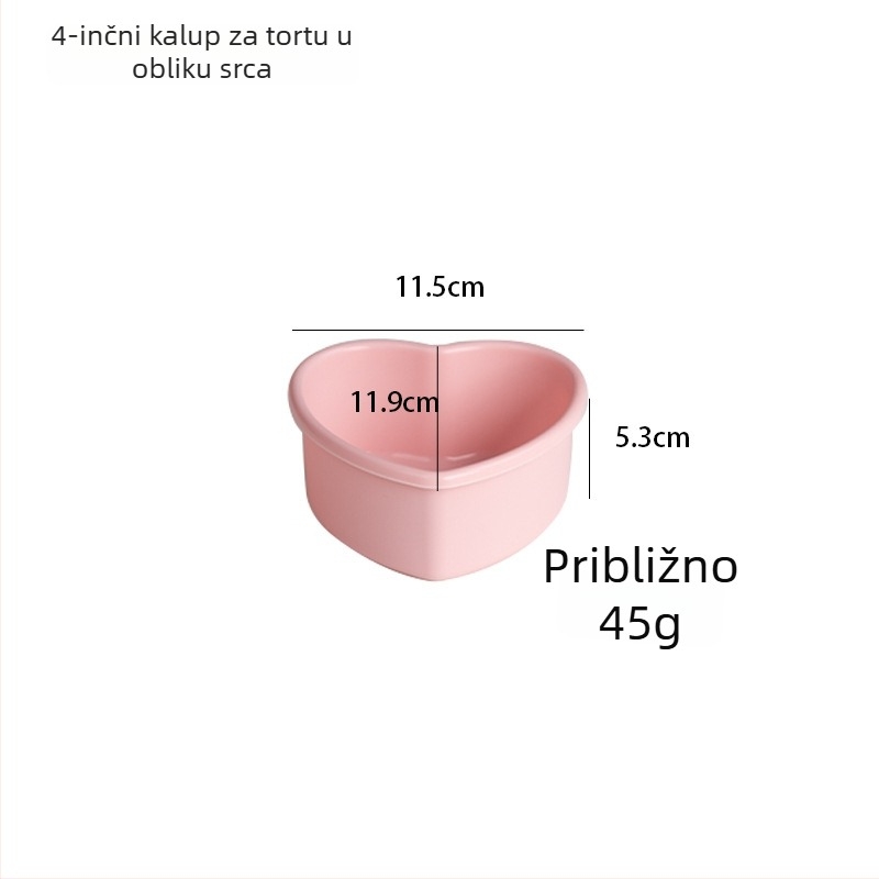 Silikonski kalup za pečenje u obliku srca, DIY, za složene torte i mousse