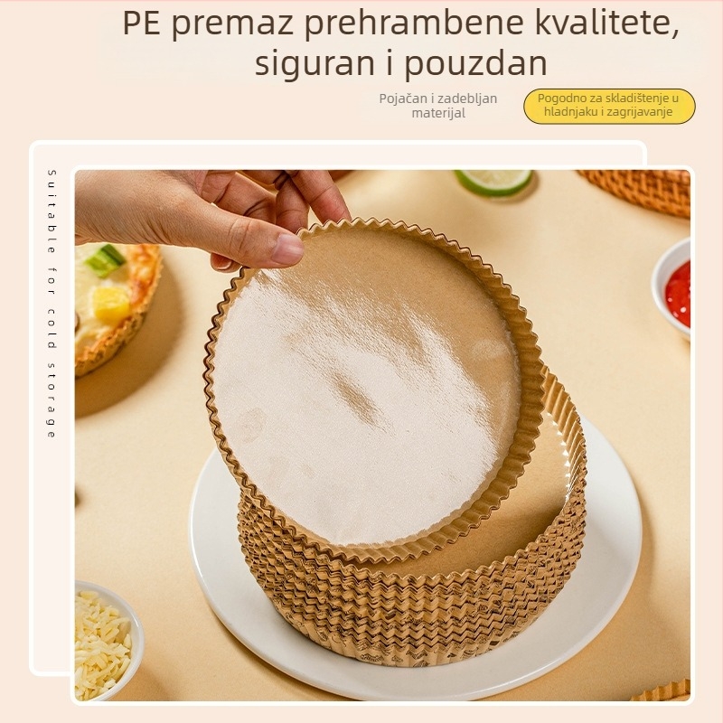 Papirom za pečenje s apsorpcijom ulja za air fryer i pećnicu, papir za pizzu, podloga za pečenje kod kuće