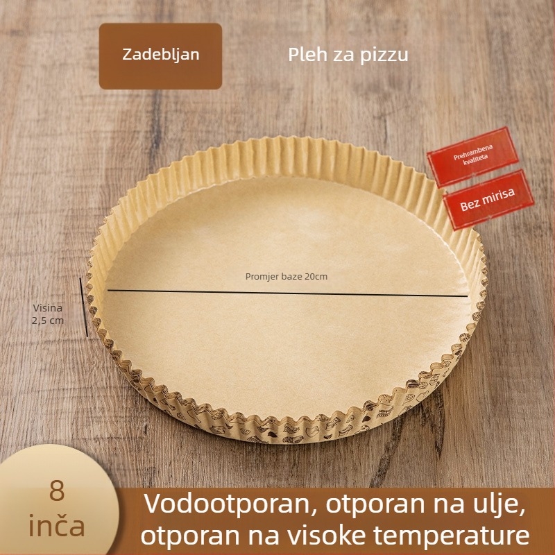 Papirom za pečenje s apsorpcijom ulja za air fryer i pećnicu, papir za pizzu, podloga za pečenje kod kuće