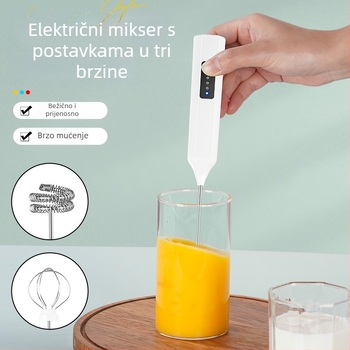 JLL7601-3 Bežični električni mućkalica za jaja i šlag za mlijeko, kompaktni kućni aparat za kavu