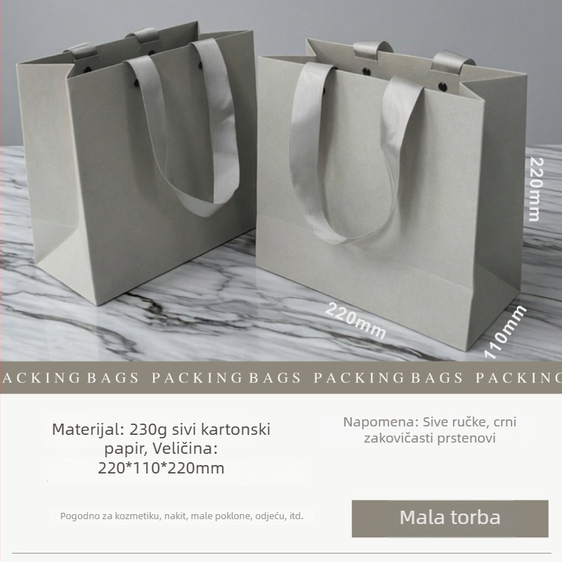 Na skladištu – luksuzne poslovne darovne vrećice za otvaranje događaja, prilagođene otisku logotipa, papirnate vrećice