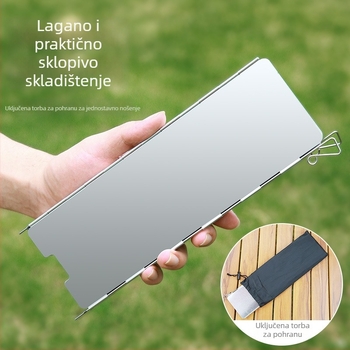 Vjetrobran od aluminijske legure za vanjski plinski štednjak – kampiranje