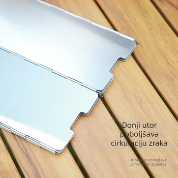 Vjetrobran od aluminijske legure za vanjski plinski štednjak – kampiranje