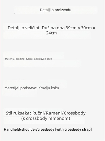 Ženska torba Le City za motocikl, s vijcima, retro koža s uljem, crossbody