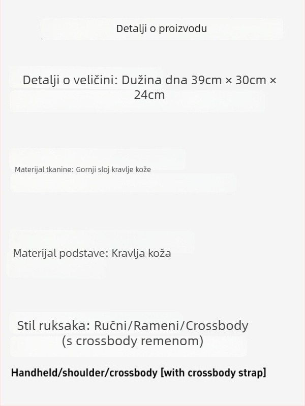 Ženska torba Le City za motocikl, s vijcima, retro koža s uljem, crossbody