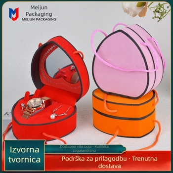 Set kutija za nakit u obliku srca s preklopnim poklopom – kutije za sat i narukvicu