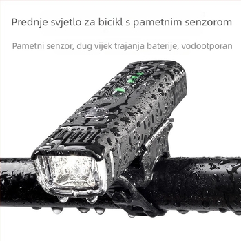 Prednje svjetlo za planinski bicikl s njemačkim standardom, vodootporno, senzor, USB zaslon i punjenje