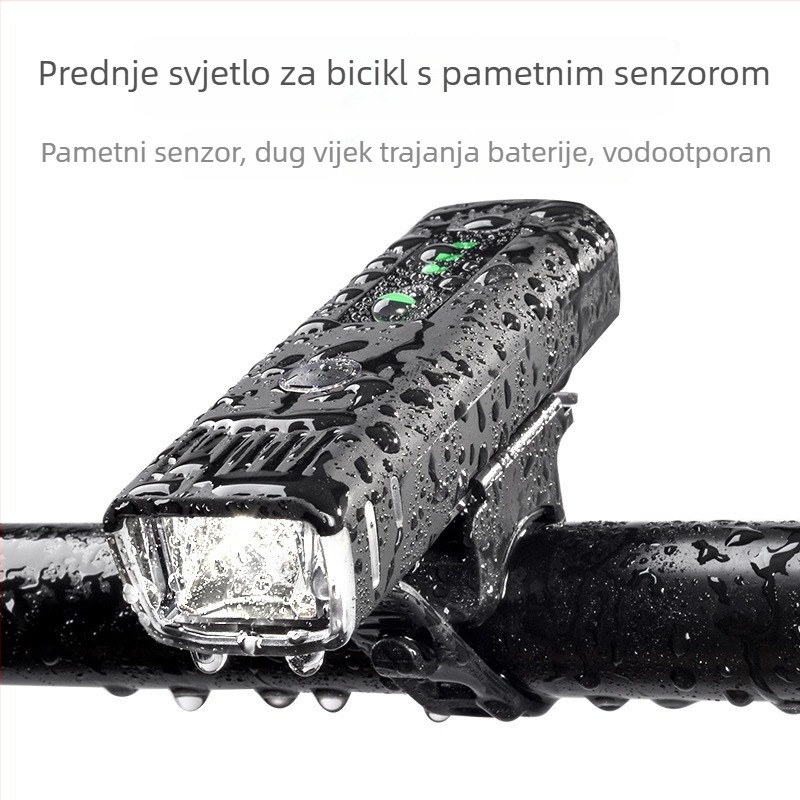 Prednje svjetlo za planinski bicikl s njemačkim standardom, vodootporno, senzor, USB zaslon i punjenje