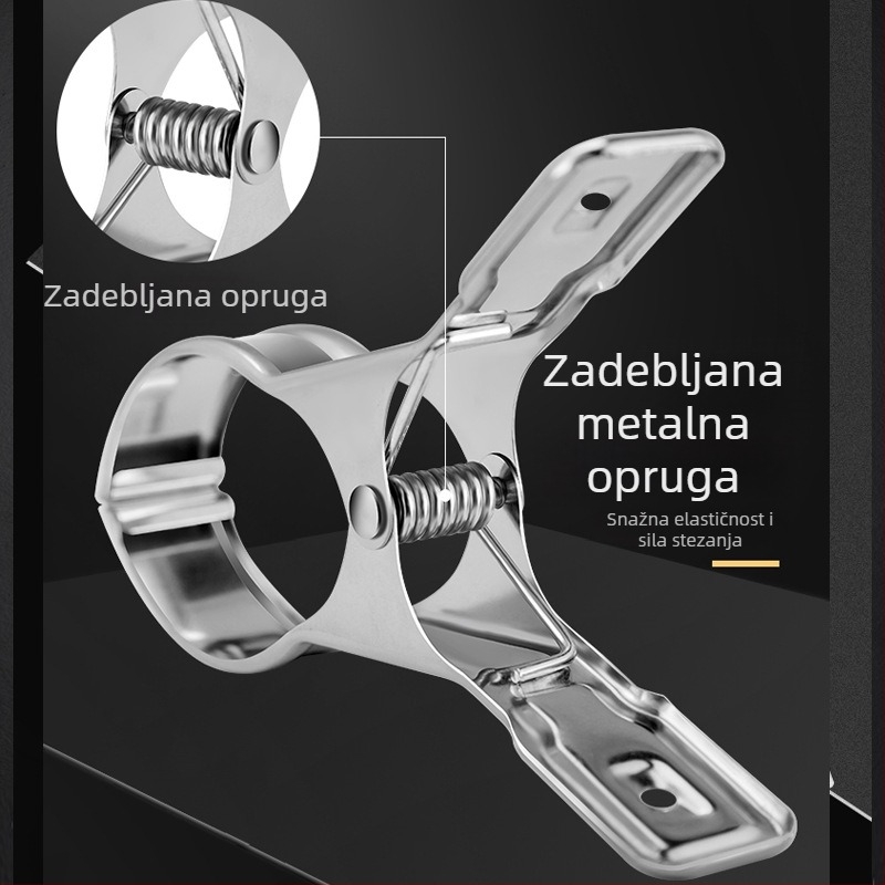 Klip za sušenje od nehrđajućeg čelika — veliki klip za pokrivače, odjeću, donje rublje, čarape i šalove; otporan na vjetar