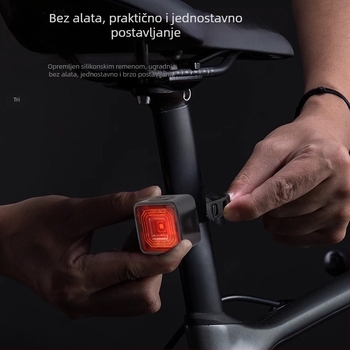 Set prednjih i stražnjih svjetala za bicikl, svjetla visoke svjetline za sigurnost, USB-priključna vodootporna svjetla za vožnju biciklom, dodaci za bicikl
