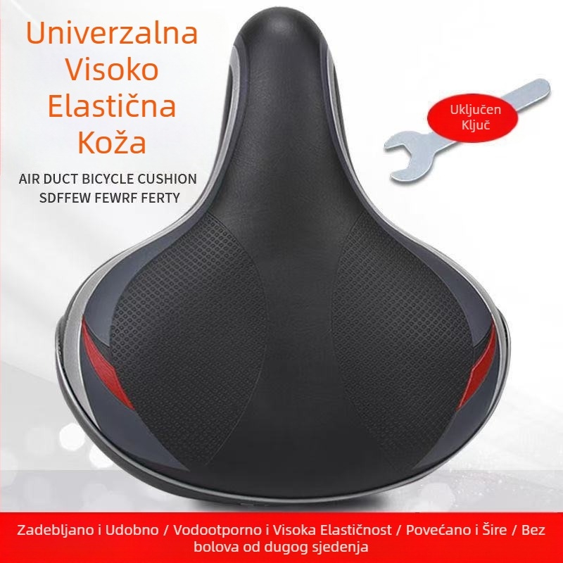 Sjedalo za planinski bicikl, univerzalni jastučić za sjedalo, klasičan veliki dizajn, vodootporno i protuklizno, dodaci za bicikl