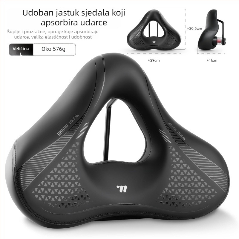 Sjedalo za cestovni bicikl West Biking/West Rider, s apsorpcijom udara i udobnošću