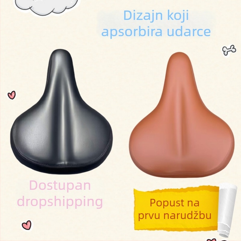Jastučić za sjedalo bicikla – debeli, mekani, udobni s apsorpcijom udaraca, univerzalna velika veličina