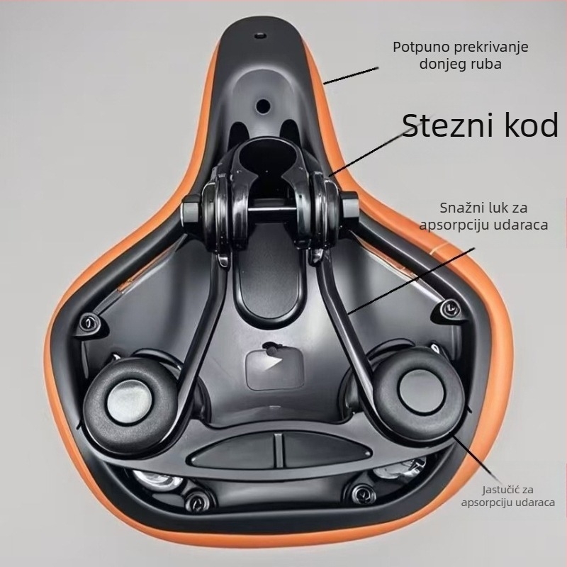 Jastučić za sjedalo bicikla – debeli, mekani, udobni s apsorpcijom udaraca, univerzalna velika veličina