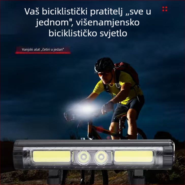 Spring heart Prednje svjetlo za bicikl za noćnu vožnju, višenamjensko USB-C brzo punjenje, visoka izlaz svjetla, dugo trajanje baterije, za cestovne i brdske bicikle