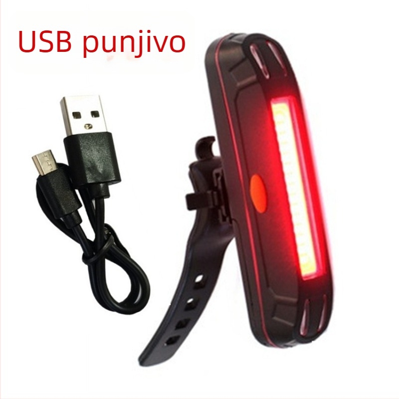 COB LED stražnja svjetiljka za bicikl s USB punjenjem, za planinske bicikle, svjetlo za vožnju i svjetlo za sjedalo