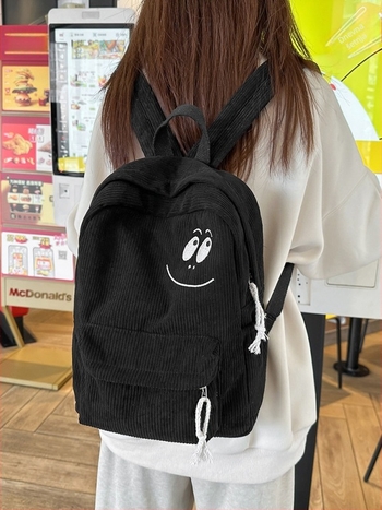 Harajuku stil korduroy ruksak za srednjoškolce, jednostavan i svestran