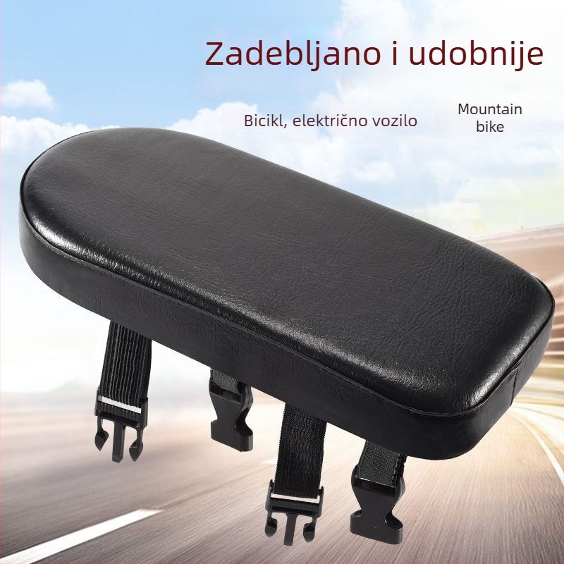 Izdržljivo stražnje sjedalo za bicikl — mekani jastučić za suvozača, kompatibilan s električnim biciklima, udobna dječja sjedalica