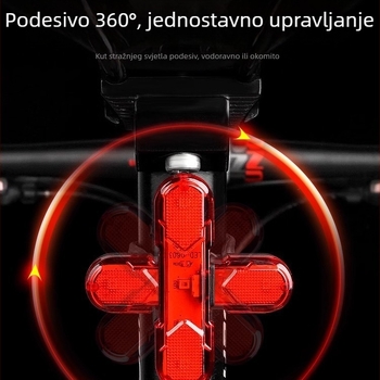 USB punjiva stražnja svjetiljka za bicikl, svjetlo za noćnu vožnju, visokointenzivno upozoravajuće svjetlo