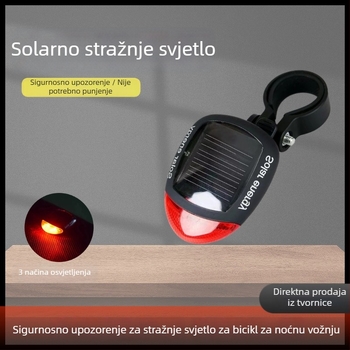 Solarna zadnja svjetiljka za bicikl, za planinske i cestovne bicikle, za noćnu vožnju, dekorativno osvjetljenje za bicikl