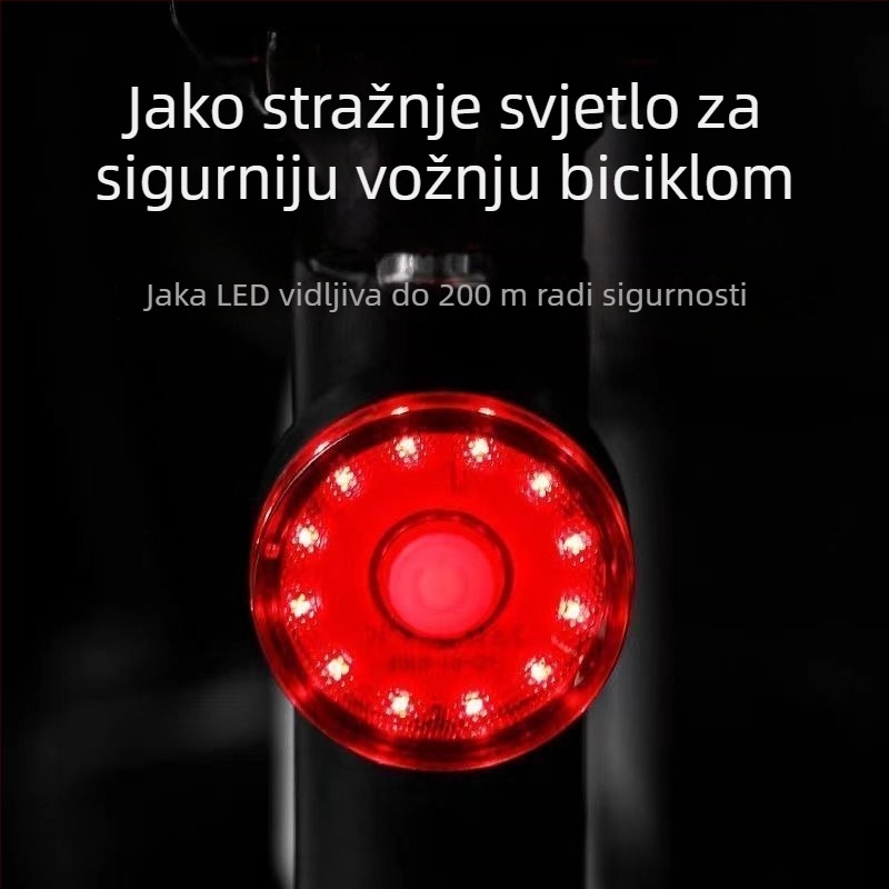 Visoko svijetleće stražnje svjetlo za bicikl za planinske i cestovne bicikle
