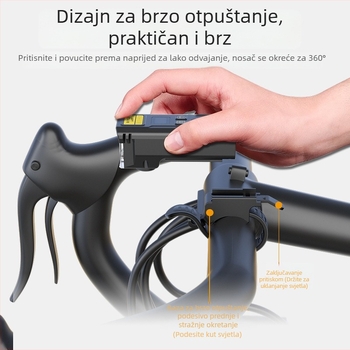 Noćno svjetlo za bicikl s inteligentnim senzorom svjetla, daljinskim upravljačem, ugrađenim zvučnikom, digitalnim zaslonom, USB punjenjem