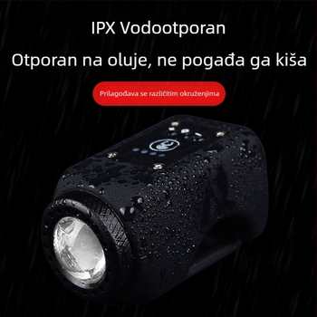 Prednje svjetlo za bicikl s dodirnim upravljanjem, punjivo, visoka svjetlina i glasni zvon za noćnu vožnju