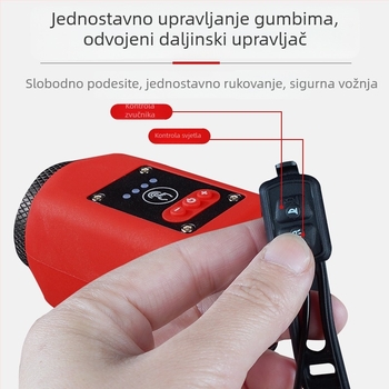 Prednje svjetlo za bicikl s dodirnim upravljanjem, punjivo, visoka svjetlina i glasni zvon za noćnu vožnju