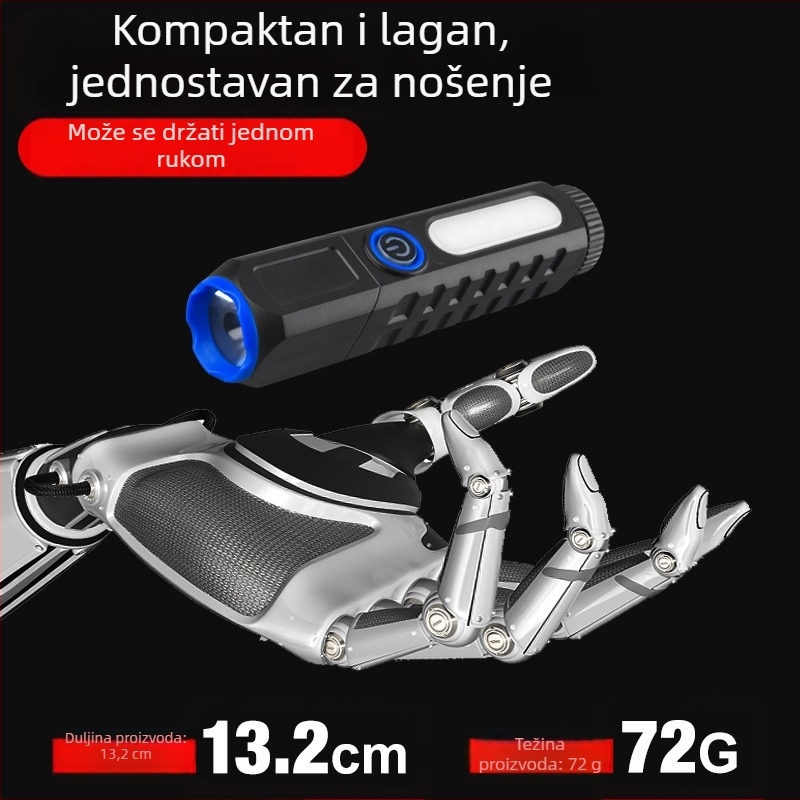 Izvlačna baterijska svjetiljka s klipom za olovku, snažan snop, dugi domet, kamping i planinarenje svjetlo
