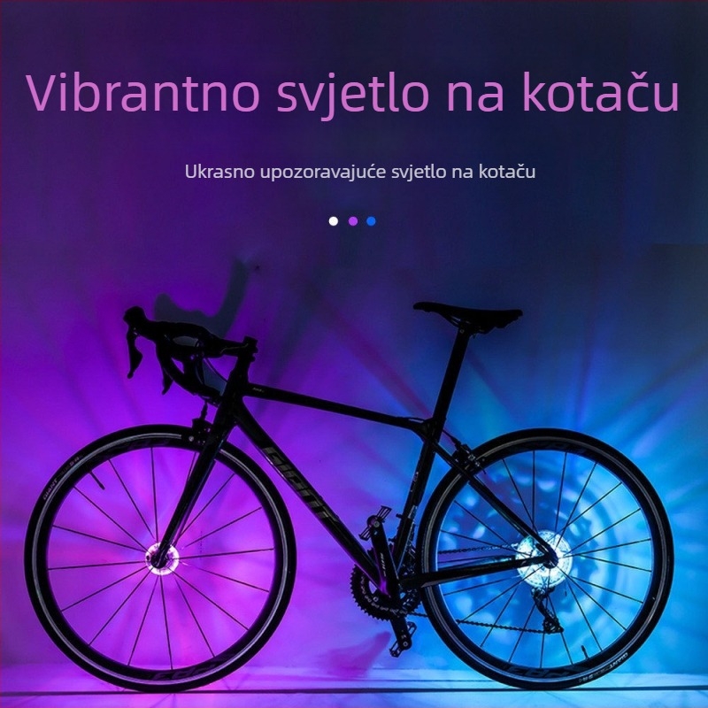 Hot Wheels pametno šareno upozoravajuće svjetlo za dječje bicikle i bicikle za ravnotežu – svjetlo na hubu kotača