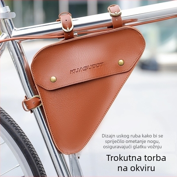 Retro prednja trokutasta torbica za planinske i cestovne bicikle, vodootporna, kapaciteta 2 L